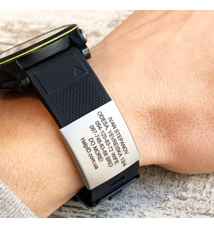 ID пластина для ремешка Garmin и Apple Watch